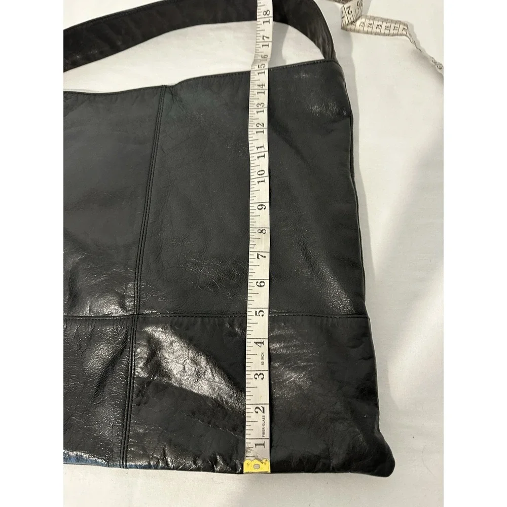 Hobo International Leather Bag Black  Shoulder Purse Hobo Bag 15 X 15  Clean - Picture 7 of 8